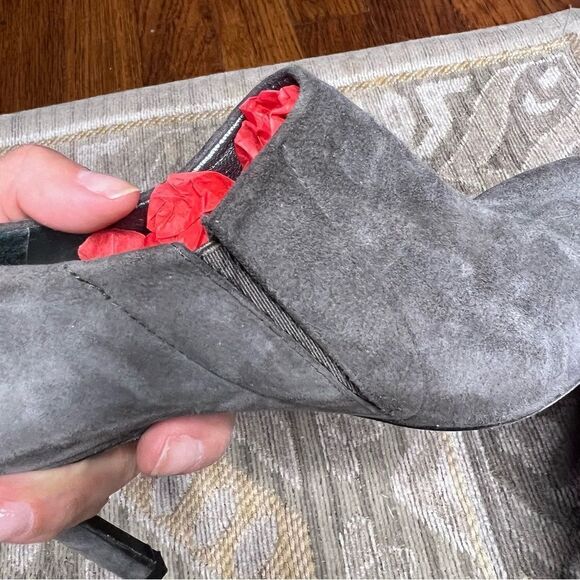 Stuart Weitzman Suede Peep Toe Pumps - Picture 9 of 10